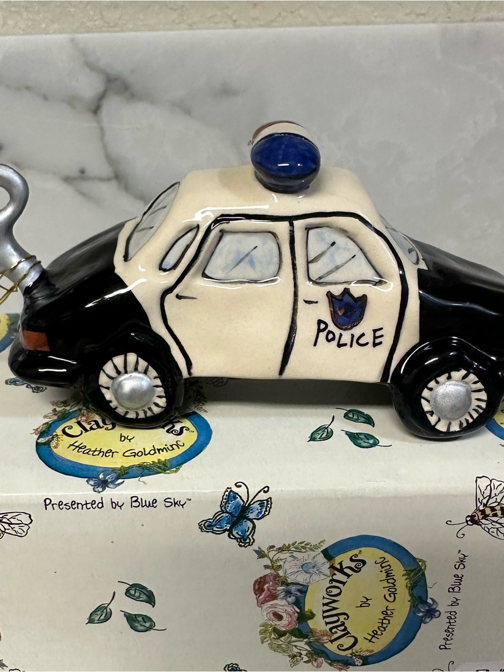 Vintage Clayworks Police Car by Heather Goldmine - Picture 3 of 8